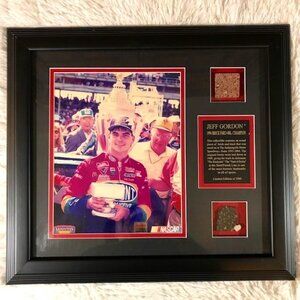 Vintage Jeff Gordan 1994 Brickyard 400 Champion Brick & Track Mounted Framed Art